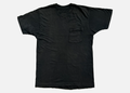 90s selvedge pocket black blank tee