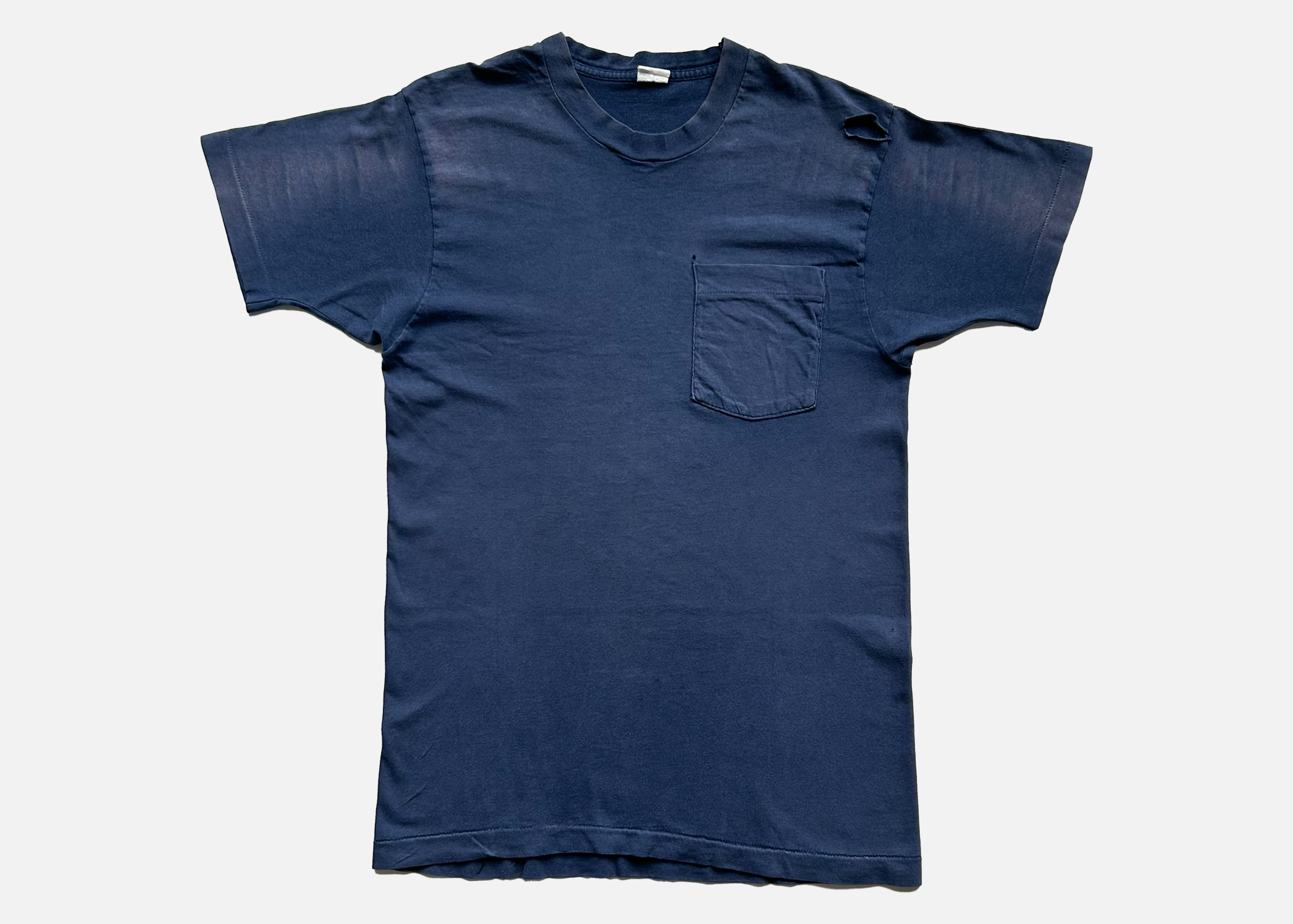 90s sunfaded selvedge pocket navy blank