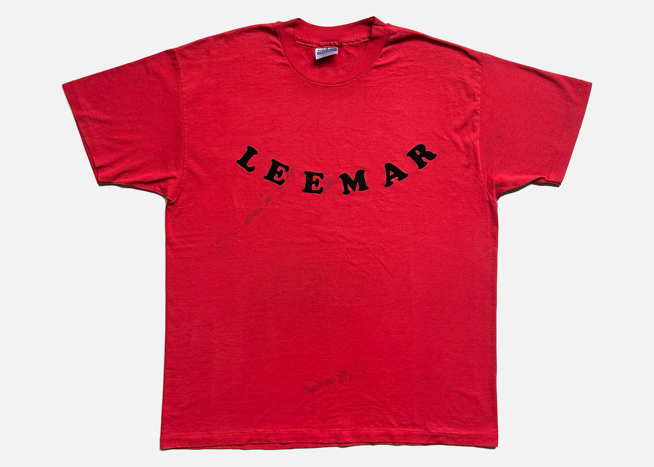 90s 'LEEMAR' flock lettering tee