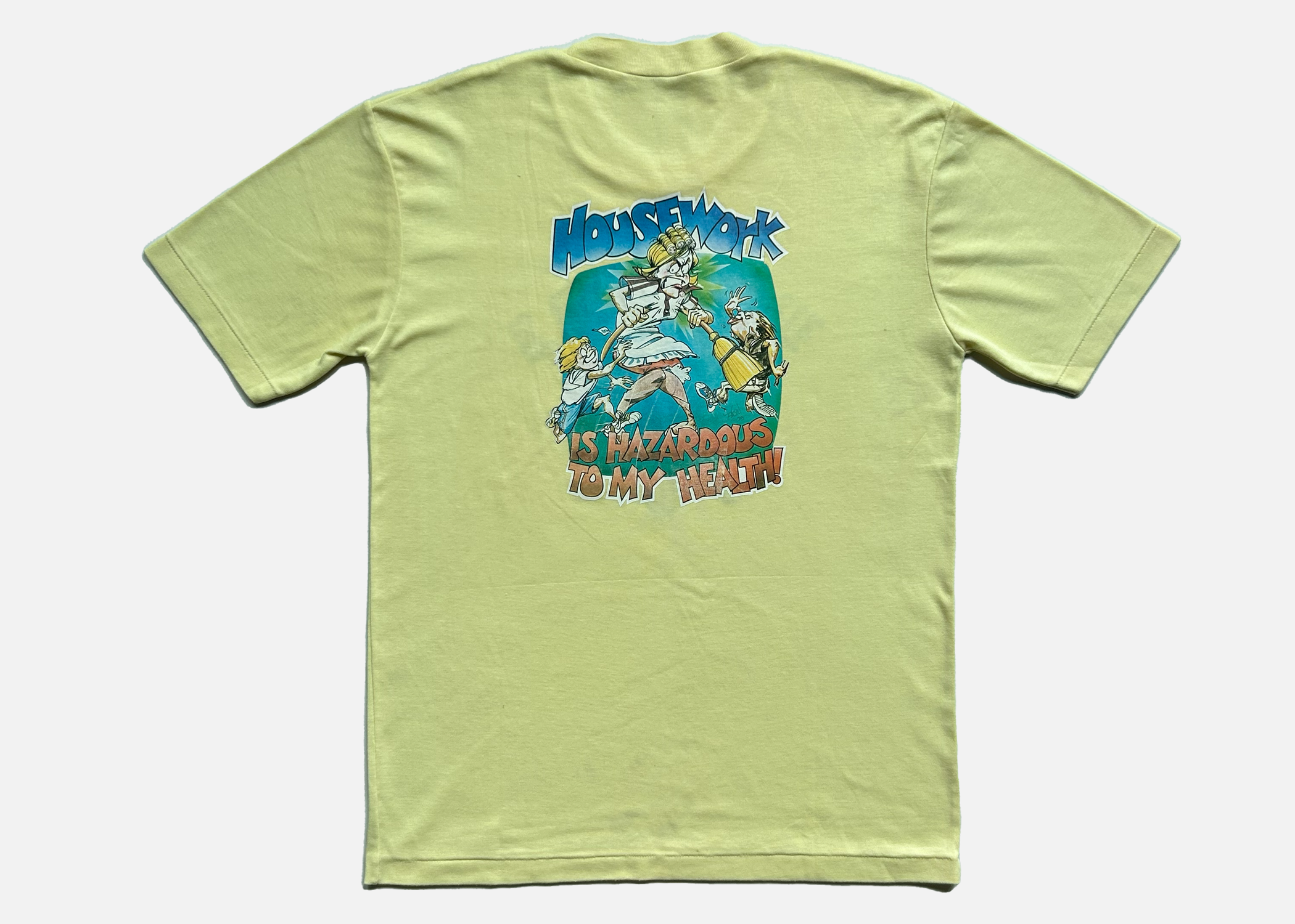 90s 'we miss you' flock lettering tee