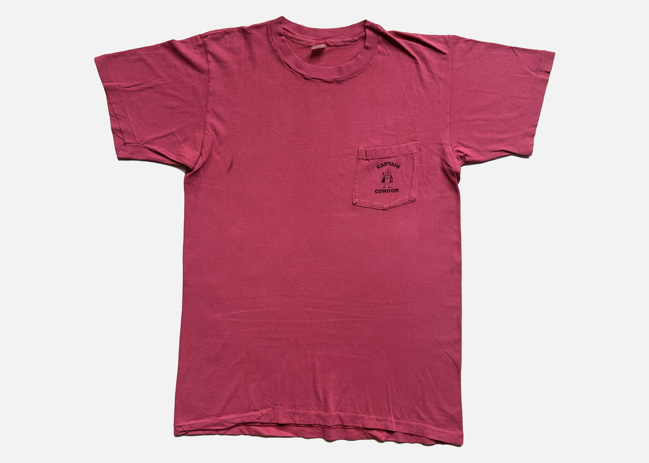 80s 'captain condom' pocket tee