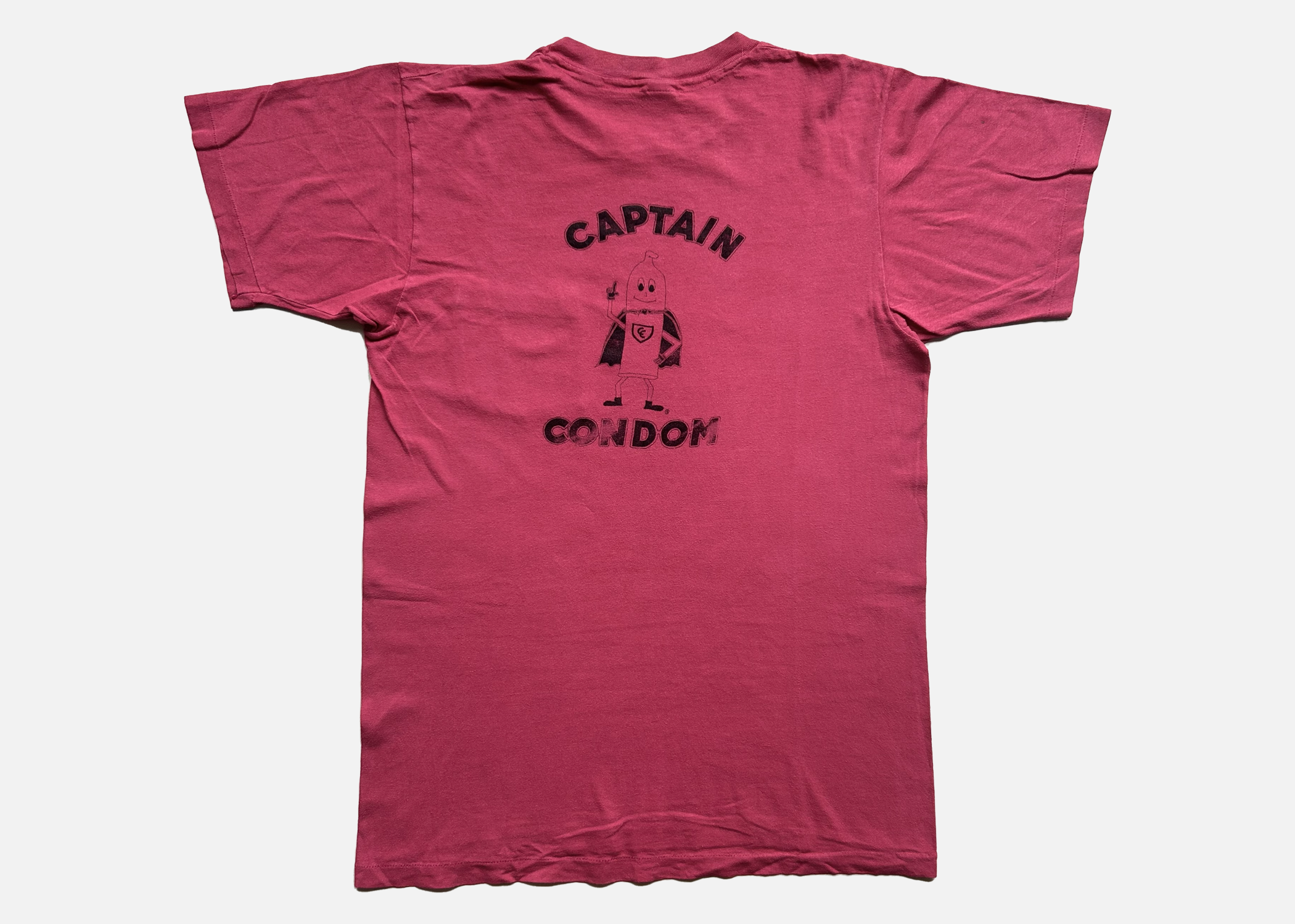80s 'captain condom' pocket tee