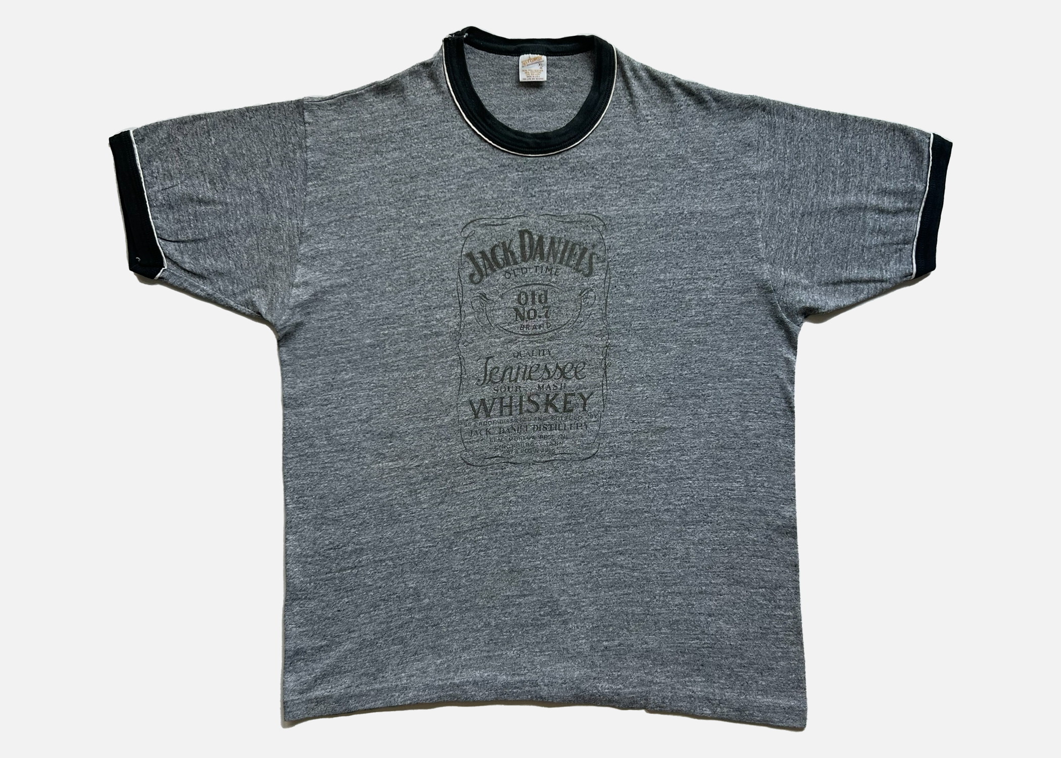 80s 'jack daniels' ringer tee