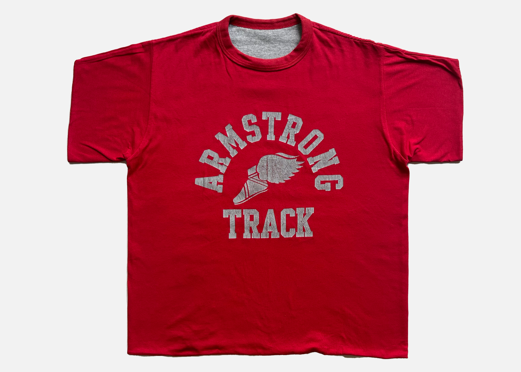60s-70s reversible 'armstrong track' tee