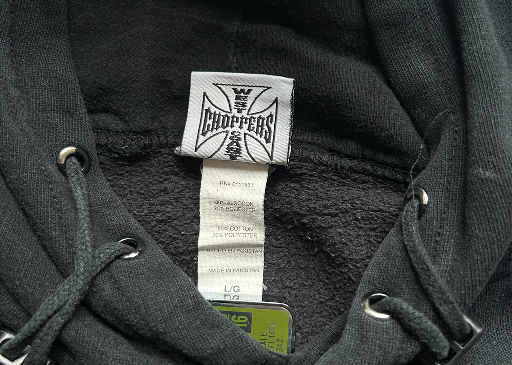 90s west coast choppers hoodie